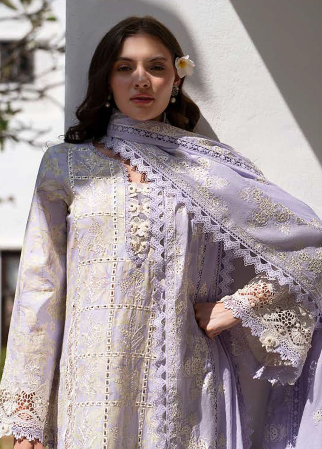 AJR Embroidered Lawn Suits Unstitched 3 Piece AJR25P PK-14 Vista - Summer Collection