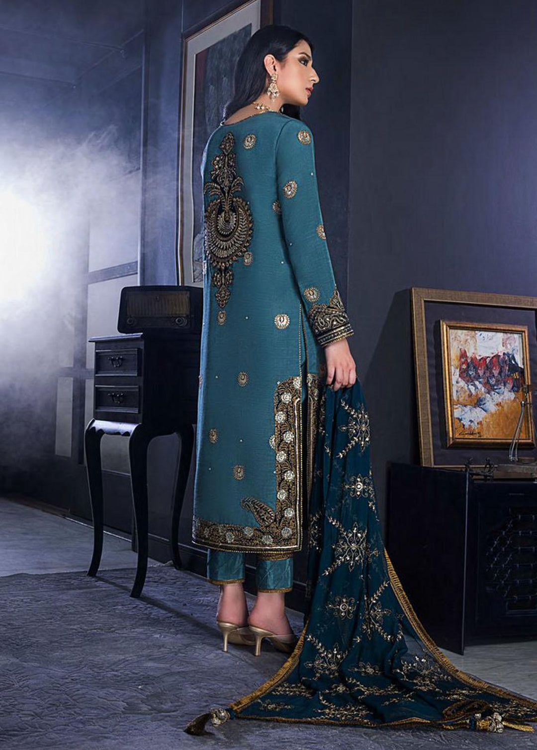 The Ramsha Edit by Asim Jofa Embroidered  Suits Unstitched 3 Piece AJ22RE AJRE-03 - Festive Collection