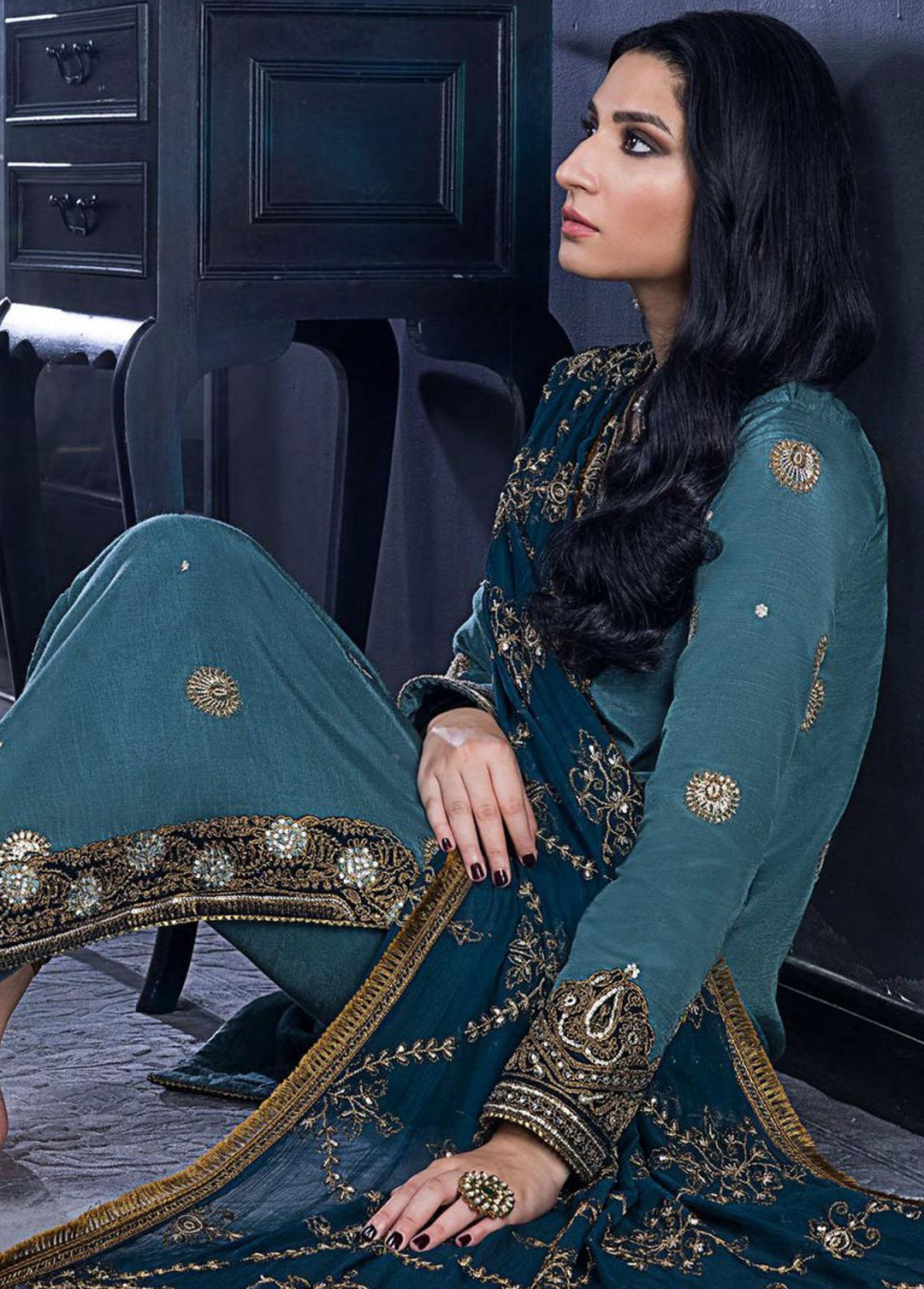 The Ramsha Edit by Asim Jofa Embroidered  Suits Unstitched 3 Piece AJ22RE AJRE-03 - Festive Collection