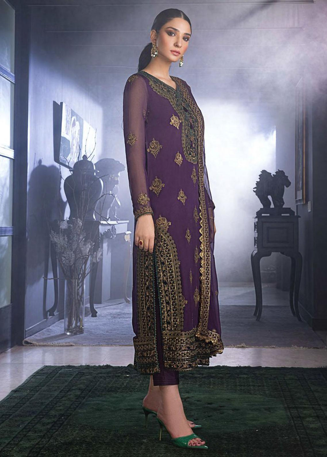 The Ramsha Edit by Asim Jofa Embroidered  Suits Unstitched 3 Piece AJ22RE AJRE-04 - Festive Collection