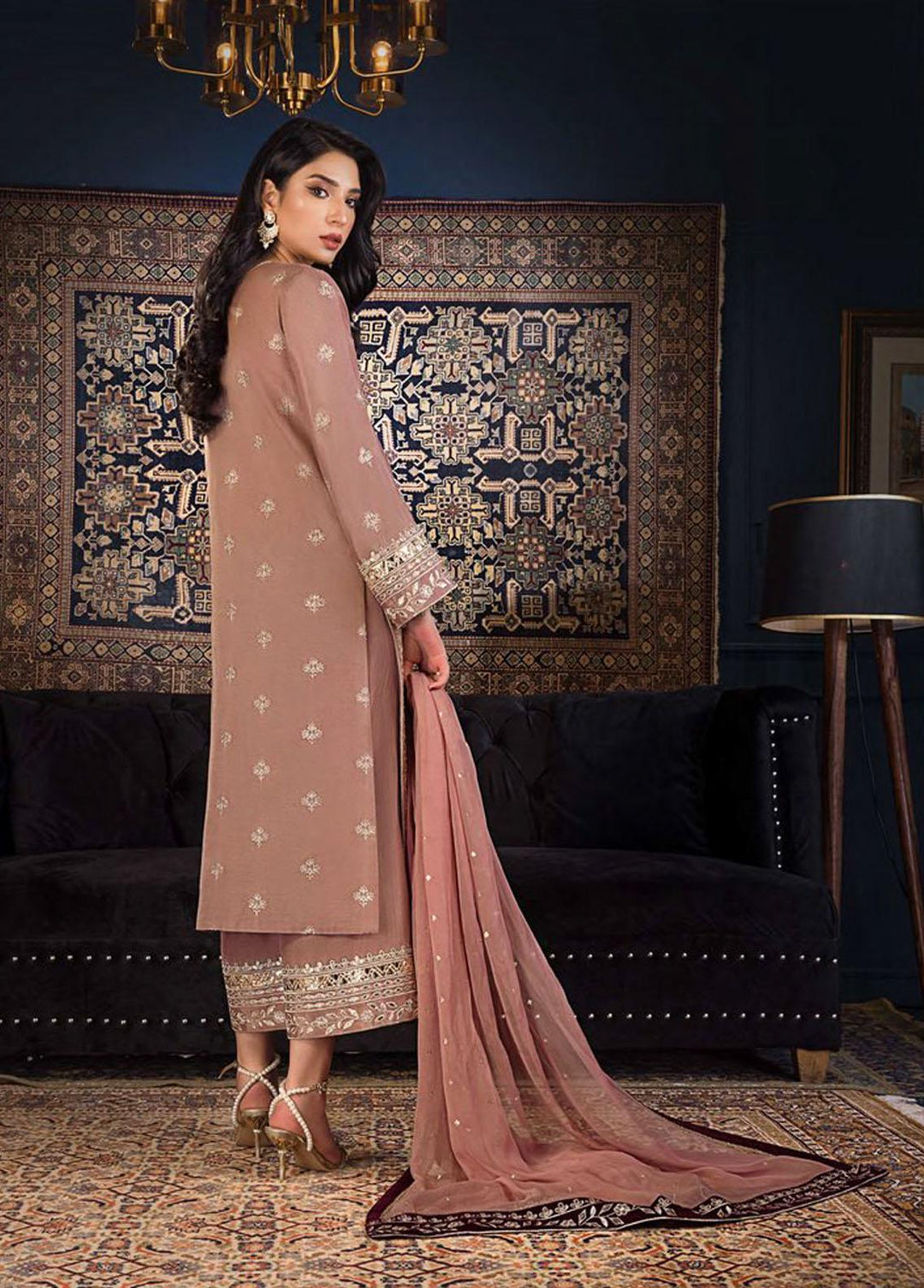 The Ramsha Edit by Asim Jofa Embroidered  Suits Unstitched 3 Piece AJ22RE AJRE-05 - Festive Collection