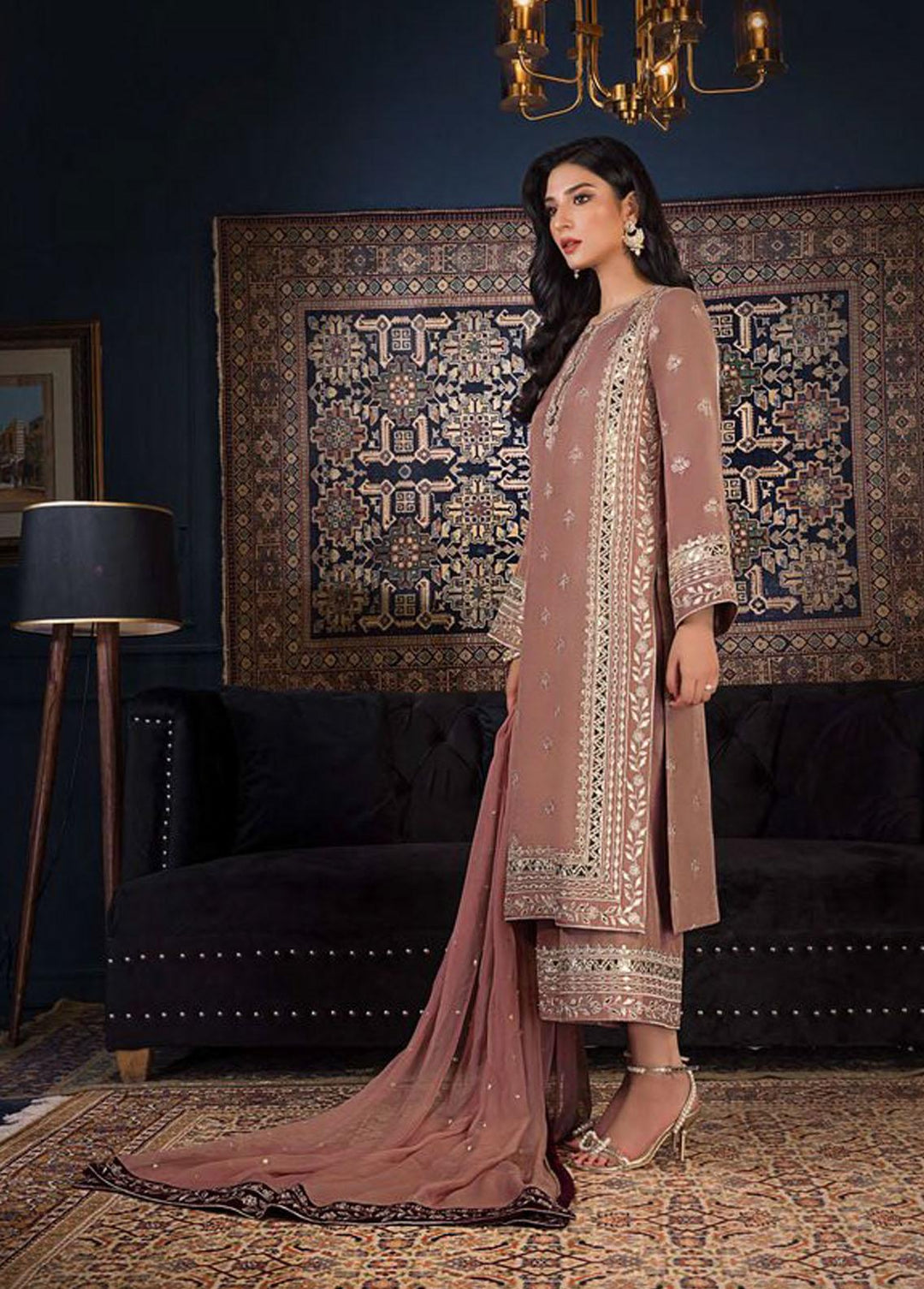 The Ramsha Edit by Asim Jofa Embroidered  Suits Unstitched 3 Piece AJ22RE AJRE-05 - Festive Collection