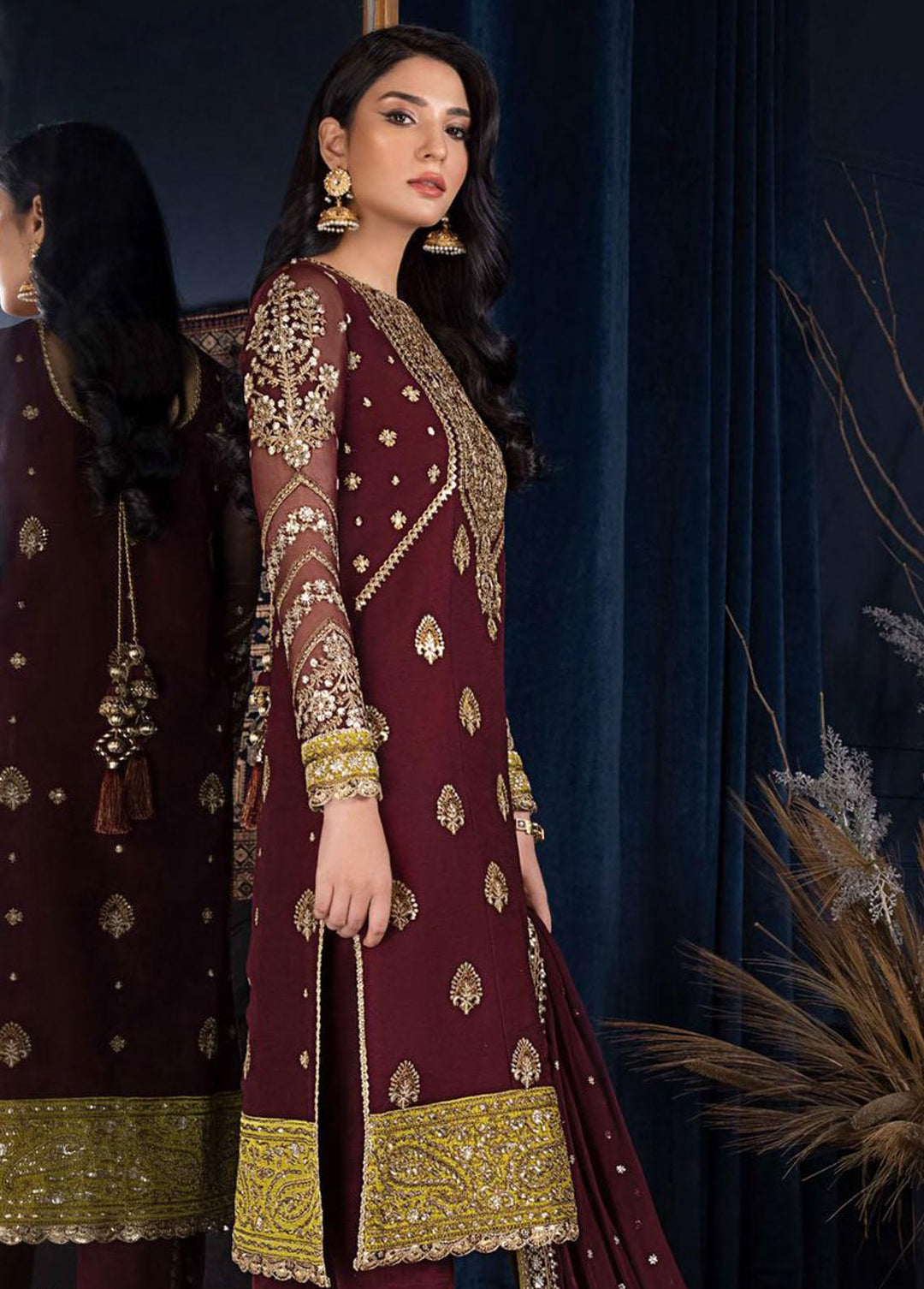 The Ramsha Edit by Asim Jofa Embroidered  Suits Unstitched 3 Piece AJ22RE AJRE-08 - Festive Collection