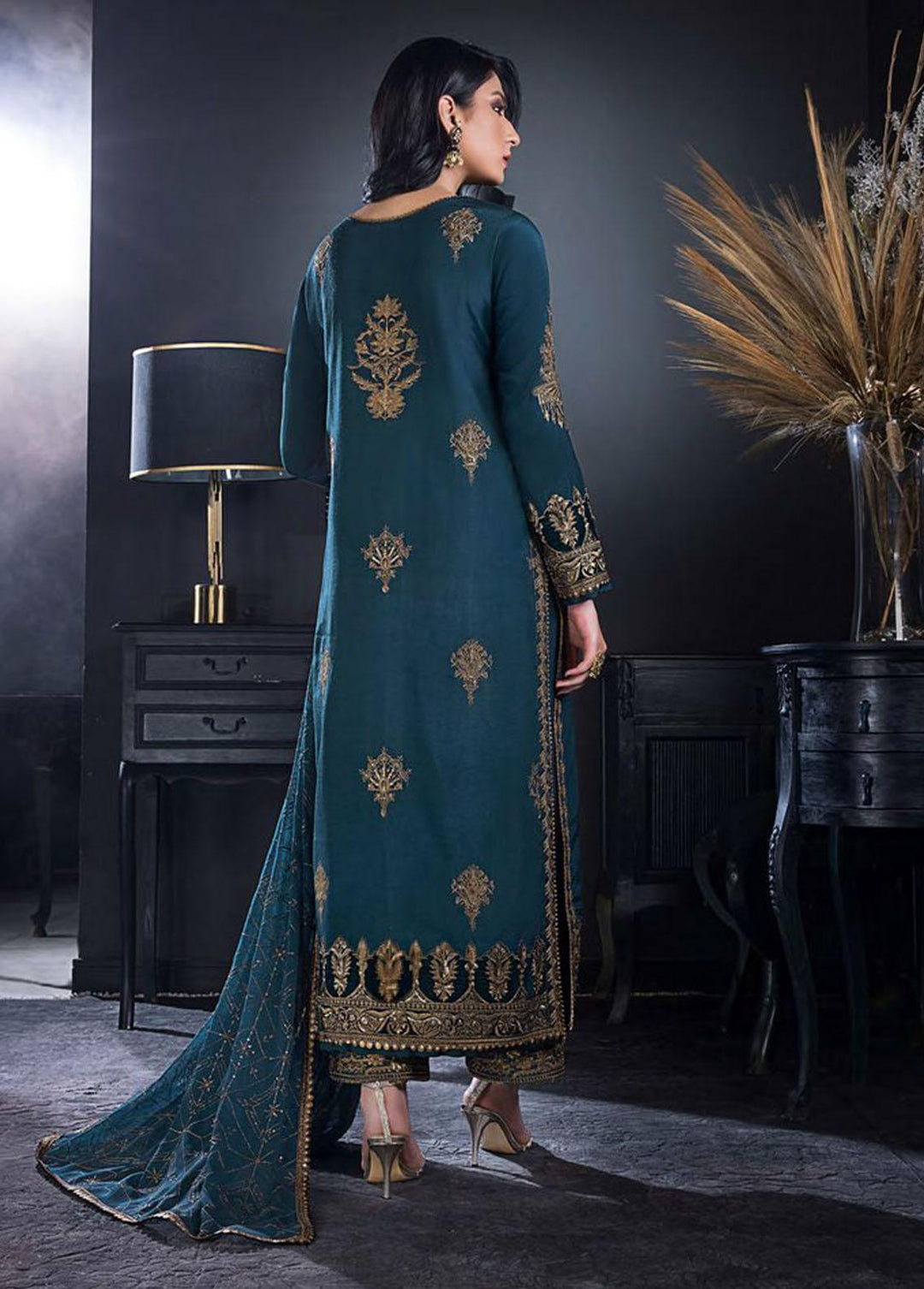 The Ramsha Edit by Asim Jofa Embroidered  Suits Unstitched 3 Piece AJ22RE AJRE-09 - Festive Collection