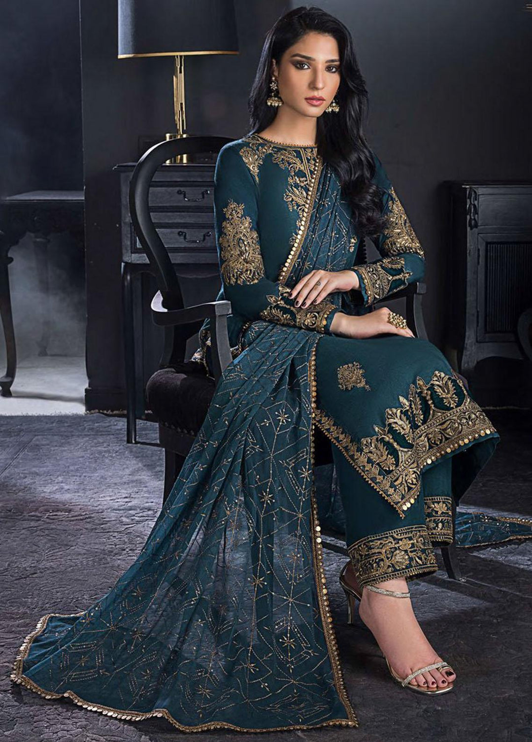 The Ramsha Edit by Asim Jofa Embroidered  Suits Unstitched 3 Piece AJ22RE AJRE-09 - Festive Collection