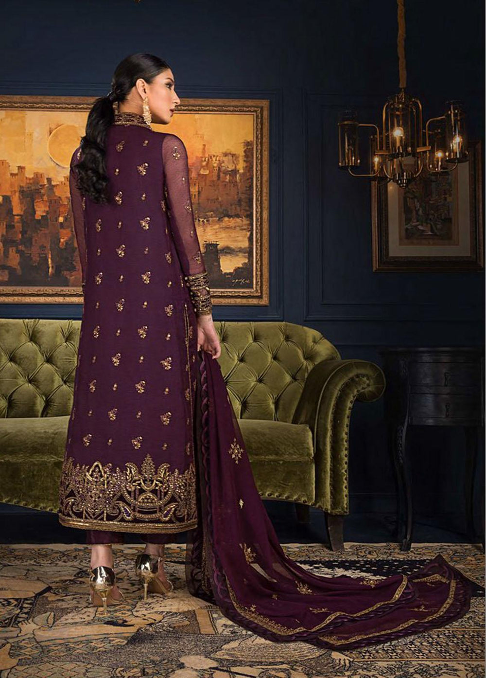 The Ramsha Edit by Asim Jofa Embroidered  Suits Unstitched 3 Piece AJ22RE AJRE-10 - Festive Collection