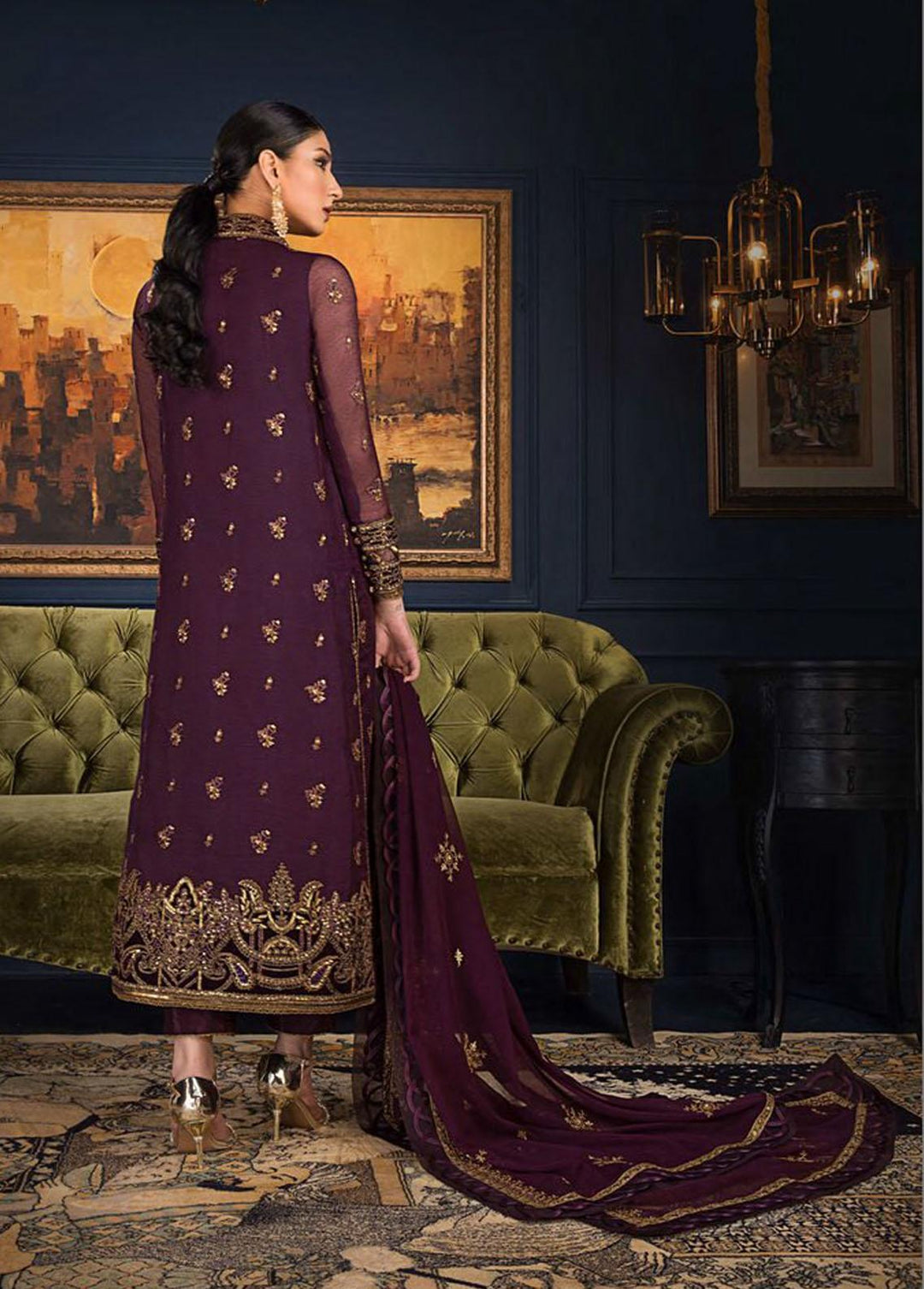 The Ramsha Edit by Asim Jofa Embroidered  Suits Unstitched 3 Piece AJ22RE AJRE-10 - Festive Collection