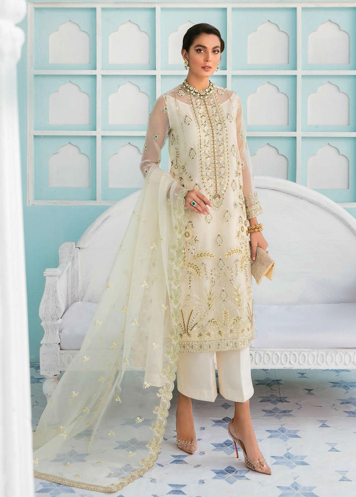 Elinor By Akbar Aslam Embroidered Organza Suits Unstitched 3 Piece AA22E AAWC-1438 Erica - Wedding Collection
