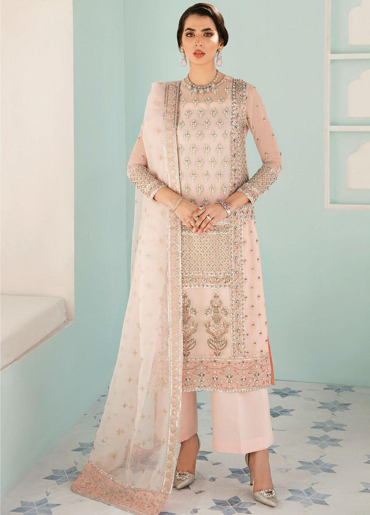 Elinor By Akbar Aslam Embroidered Organza Suits Unstitched 3 Piece AA22E AAWC-1439 Thisle - Wedding Collection