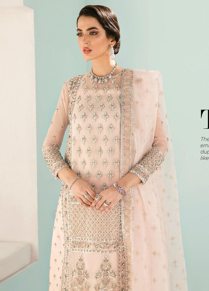 Elinor By Akbar Aslam Embroidered Organza Suits Unstitched 3 Piece AA22E AAWC-1439 Thisle - Wedding Collection