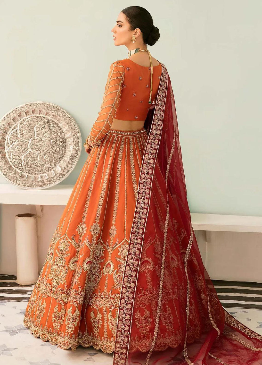 Elinor By Akbar Aslam Embroidered Organza Suits Unstitched 4 Piece  Agney - Luxury Collection