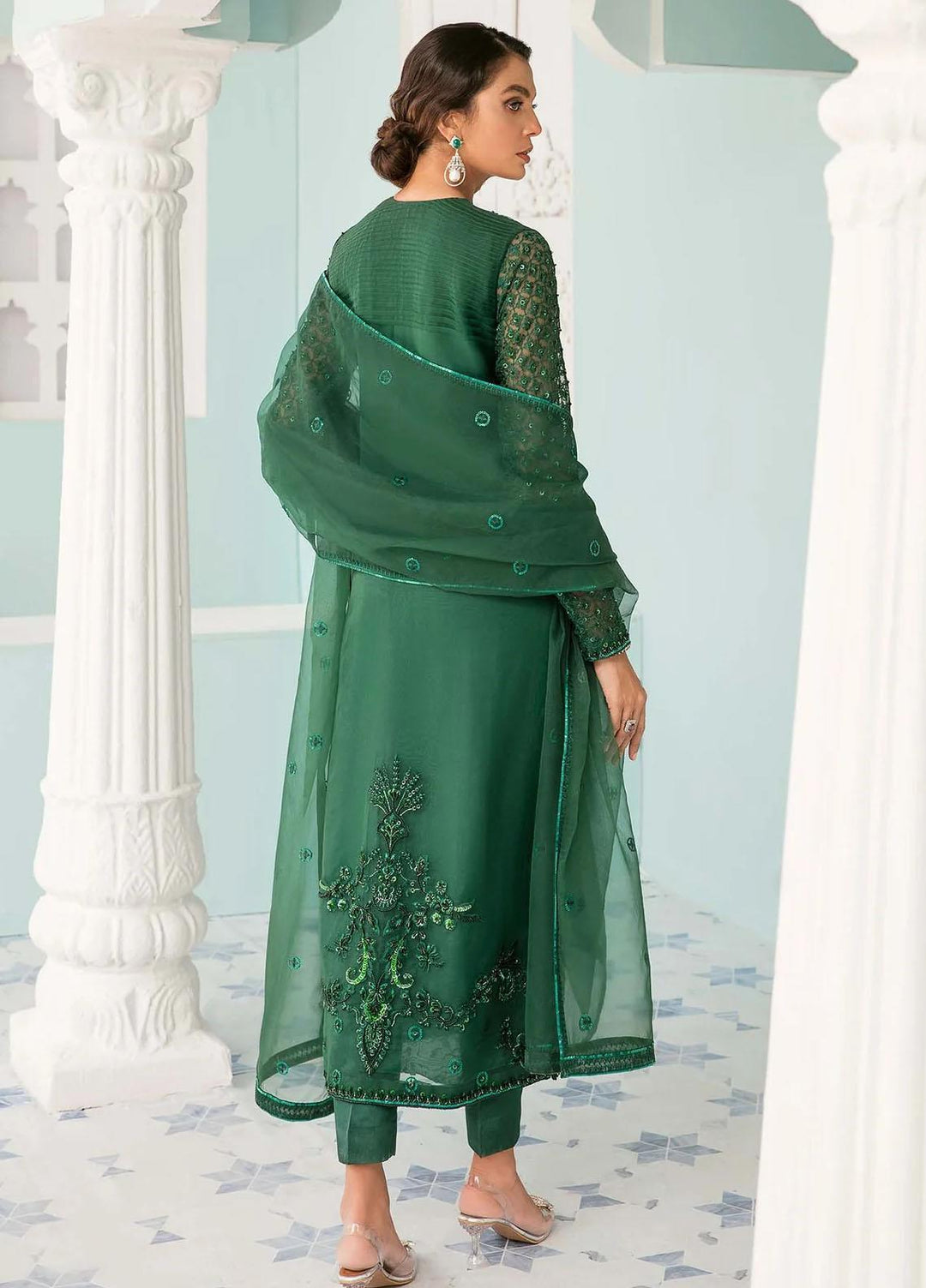 Elinor By Akbar Aslam Embroidered Organza Suits Unstitched 4 Piece  Nolana - Luxury Collection