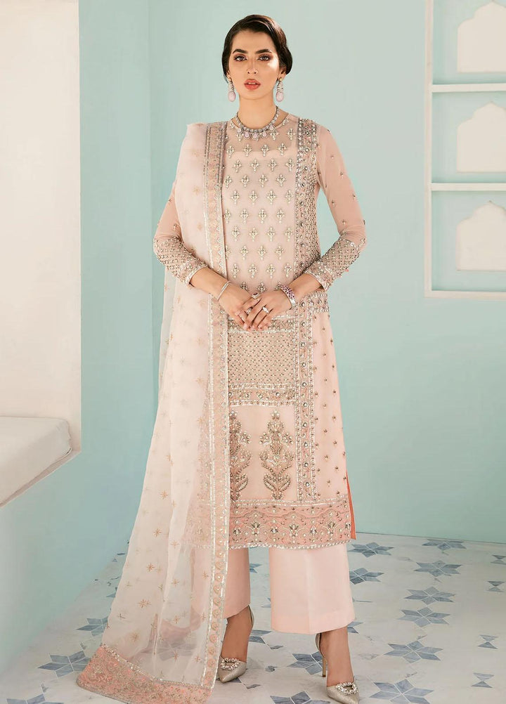 Elinor By Akbar Aslam Embroidered Organza Suits Unstitched 4 Piece  Thisle - Luxury Collection