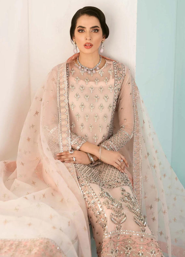 Elinor By Akbar Aslam Embroidered Organza Suits Unstitched 4 Piece  Thisle - Luxury Collection