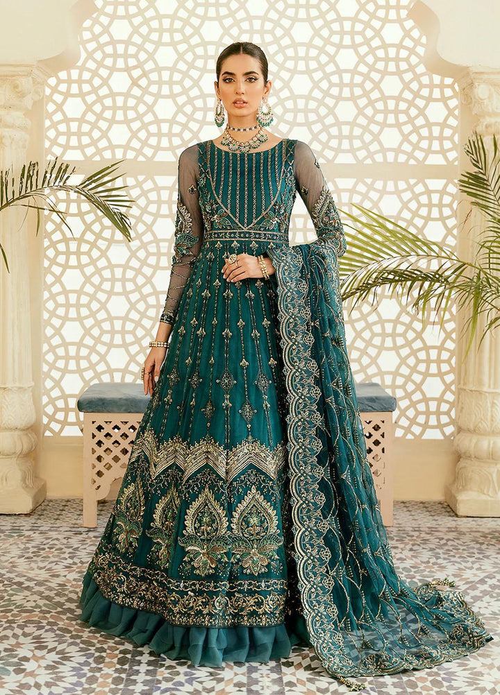 Akbar Aslam Embroidered Net Suits Unstitched 2 Piece AA22F MALEO - Luxury Formals Collection