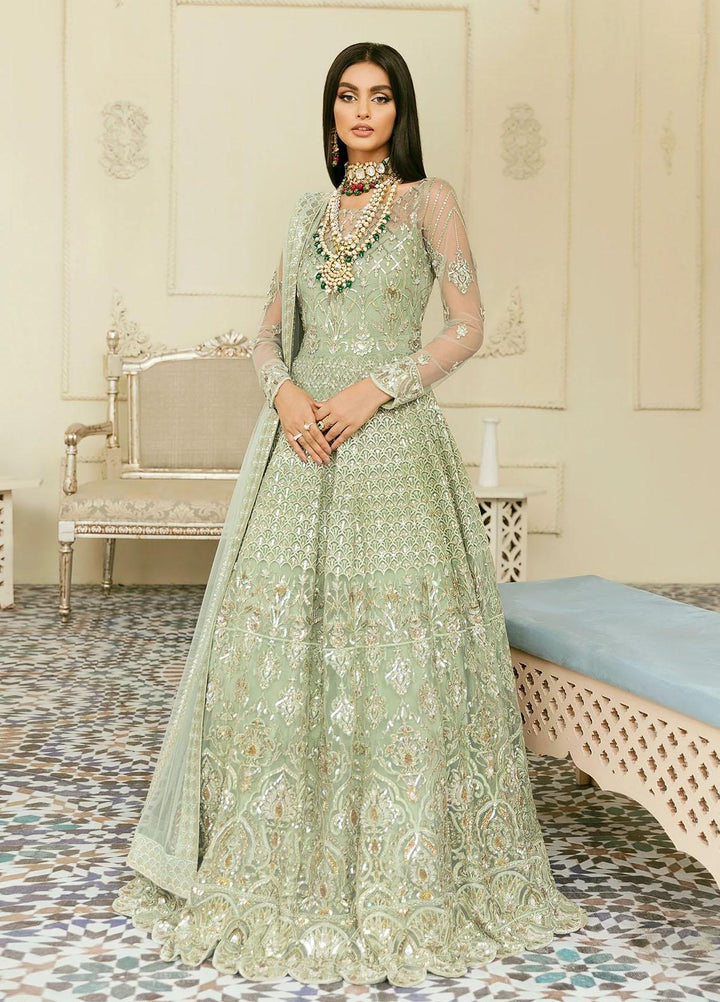 Akbar Aslam Embroidered Net Suits Unstitched 2 Piece AA22F FLORICAN - Luxury Formals Collection