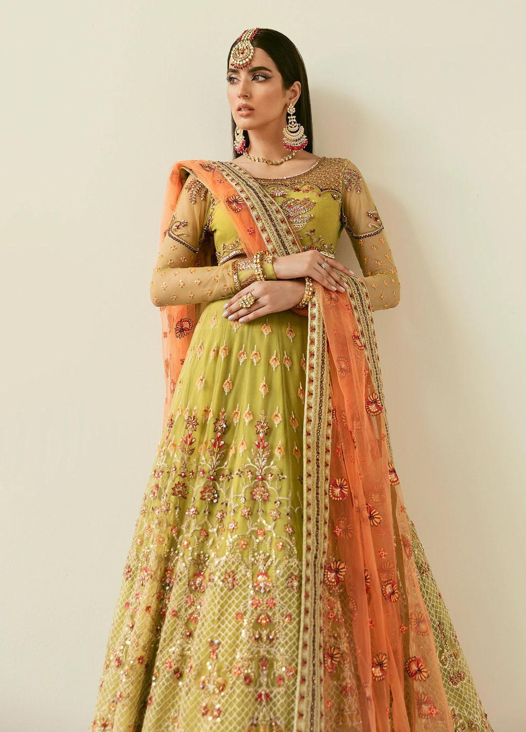 Akbar Aslam Embroidered Net Suits Unstitched 2 Piece AA22F MAKIRA - Luxury Formals Collection