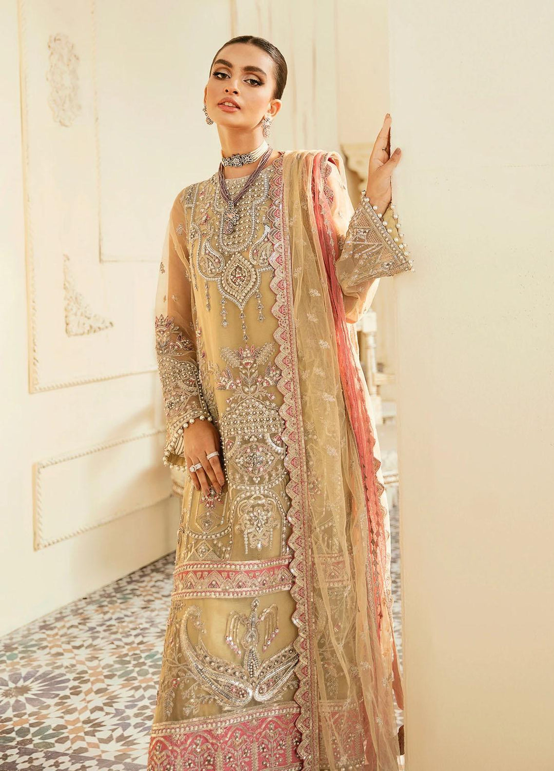 Akbar Aslam Embroidered Organza Suits Unstitched 3 Piece AA22F PALILA - Luxury Formals Collection