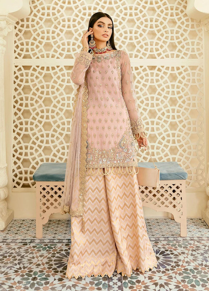 Akbar Aslam Embroidered Net Suits Unstitched 3 Piece AA22F ORIOLE - Luxury Formals Collection