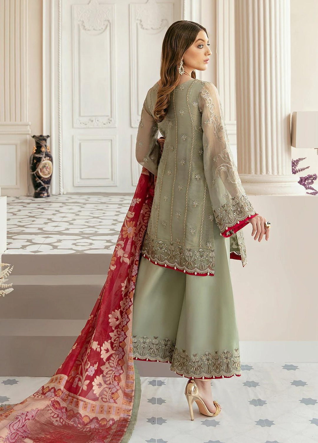 Akbar Aslam Embroidered Missouri Suits Unstitched 3 Piece AA22F ZANZIBAR - Luxury Formals Collection