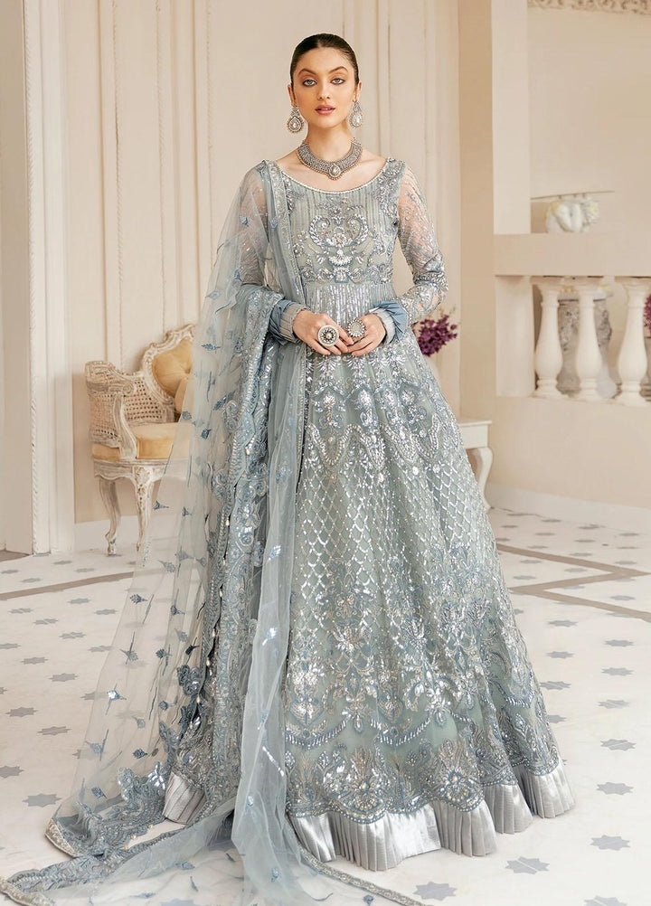 Akbar Aslam Embroidered Net Suits Unstitched 2 Piece AA22F BALI - Luxury Formals Collection