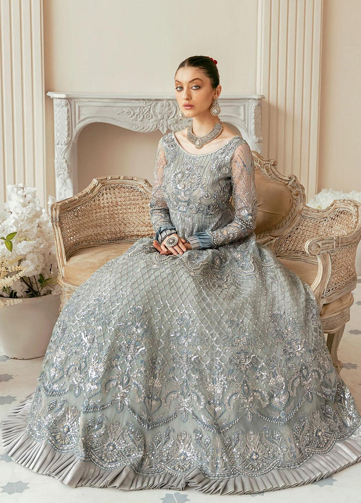 Akbar Aslam Embroidered Net Suits Unstitched 2 Piece AA22F BALI - Luxury Formals Collection