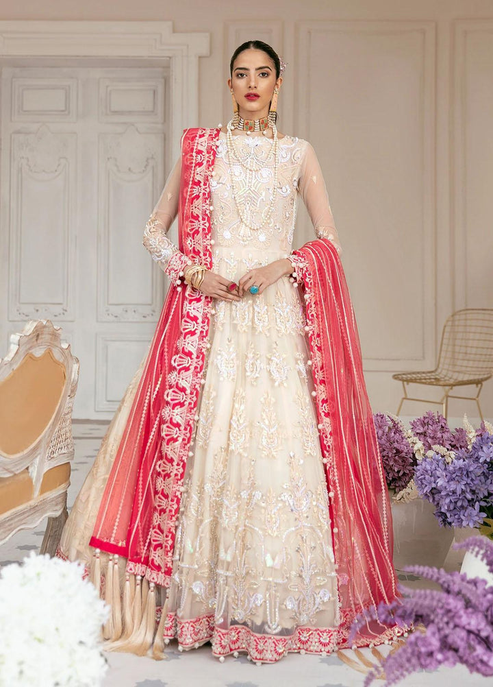 Akbar Aslam Embroidered Net Suits Unstitched 2 Piece AA22F MARSH - Luxury Formals Collection