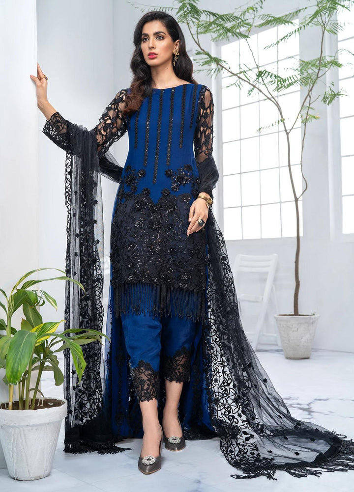 Akbar Aslam Embroidered Chiffon Suits Unstitched 3 Piece AA21F AW05 NIGHTINGALE - Festive Collection