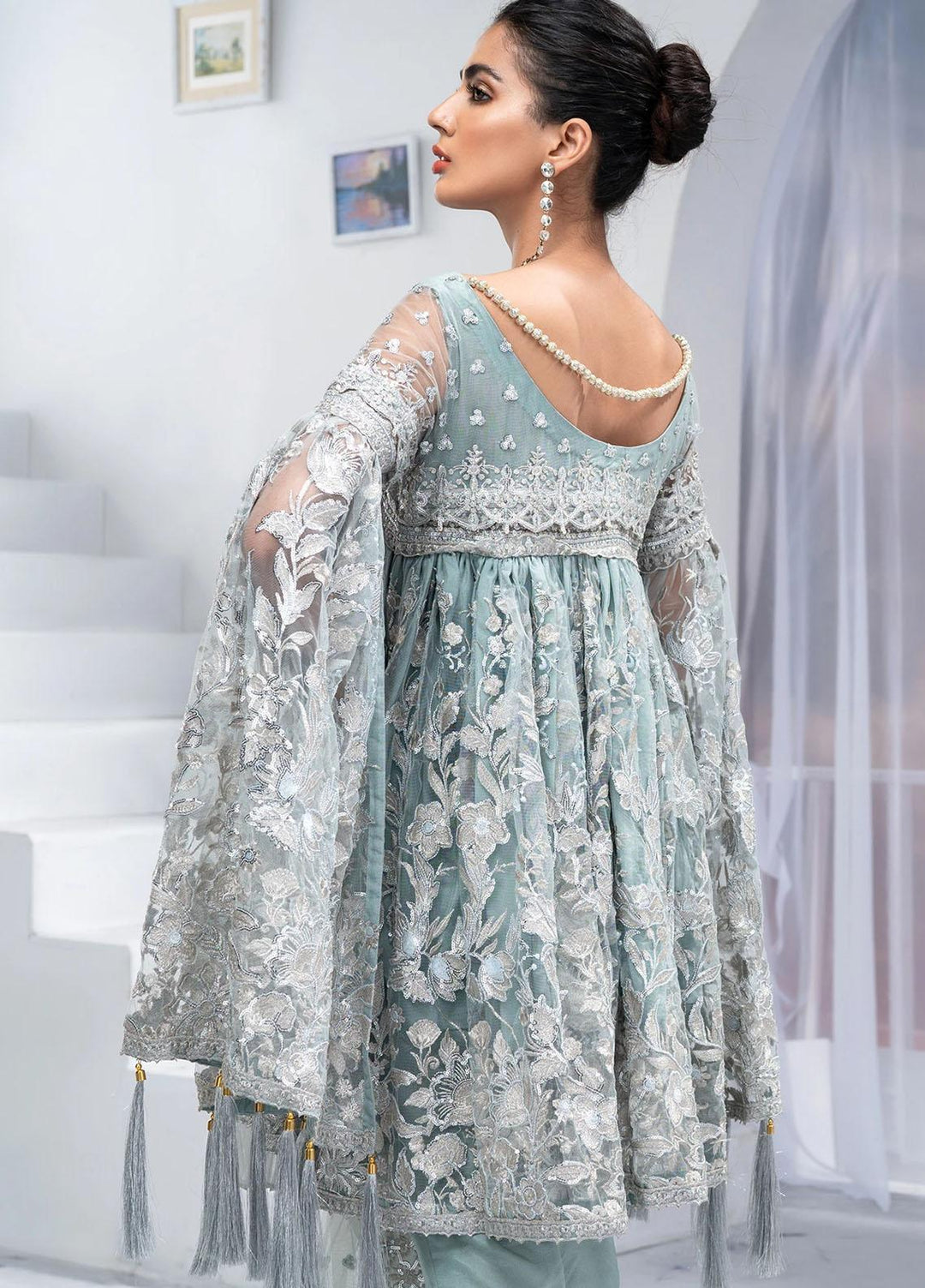 Akbar Aslam Embroidered Net Suits Unstitched 3 Piece AA21F AW08 CELOSIA - Festive Collection