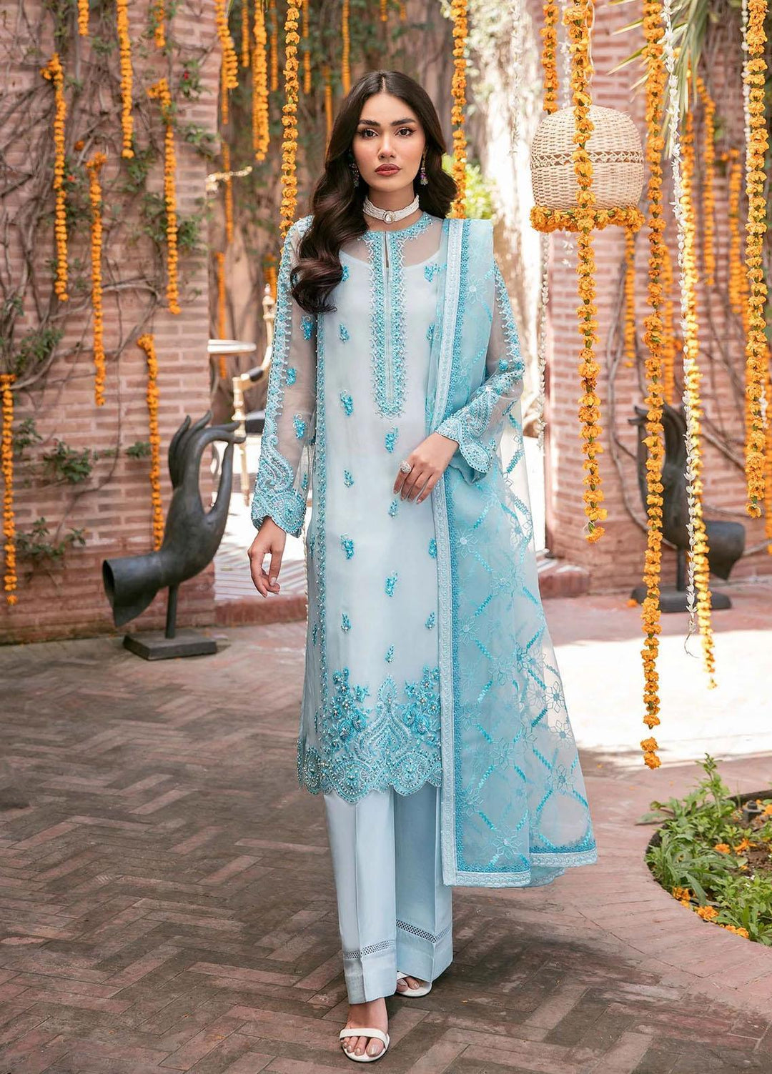 Akbar Aslam Luxury Pret  Khaadi Net 3 Piece Suit AA22P YE
