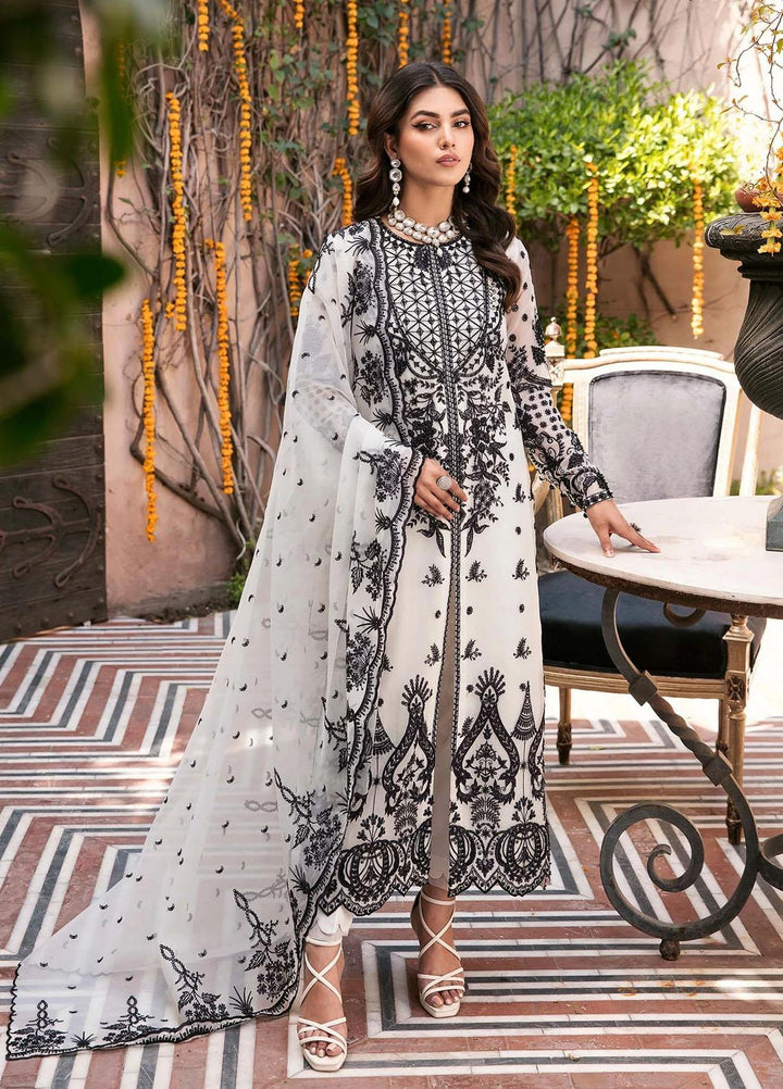 Akbar Aslam Luxury Pret  Organza 3 Piece Suit AA22P BLACKBIRD