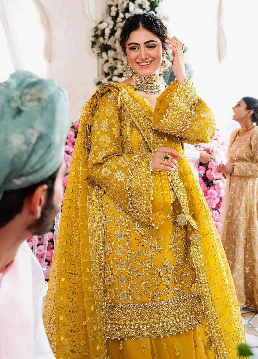 Akbar Aslam Pret Embroidered Organza 4 Piece Suit Meena