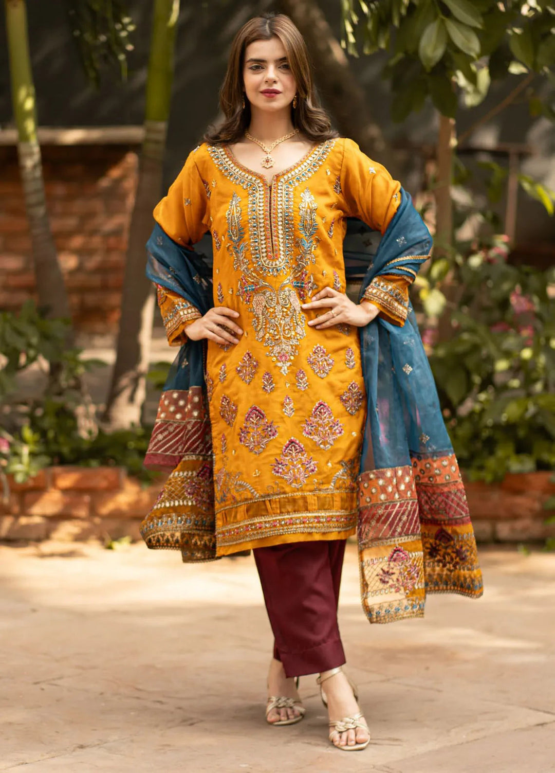 Al Harir Pret Embroidered Organza 3 Piece Suit Jahanara