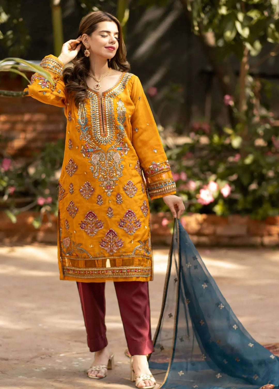 Al Harir Pret Embroidered Organza 3 Piece Suit Jahanara