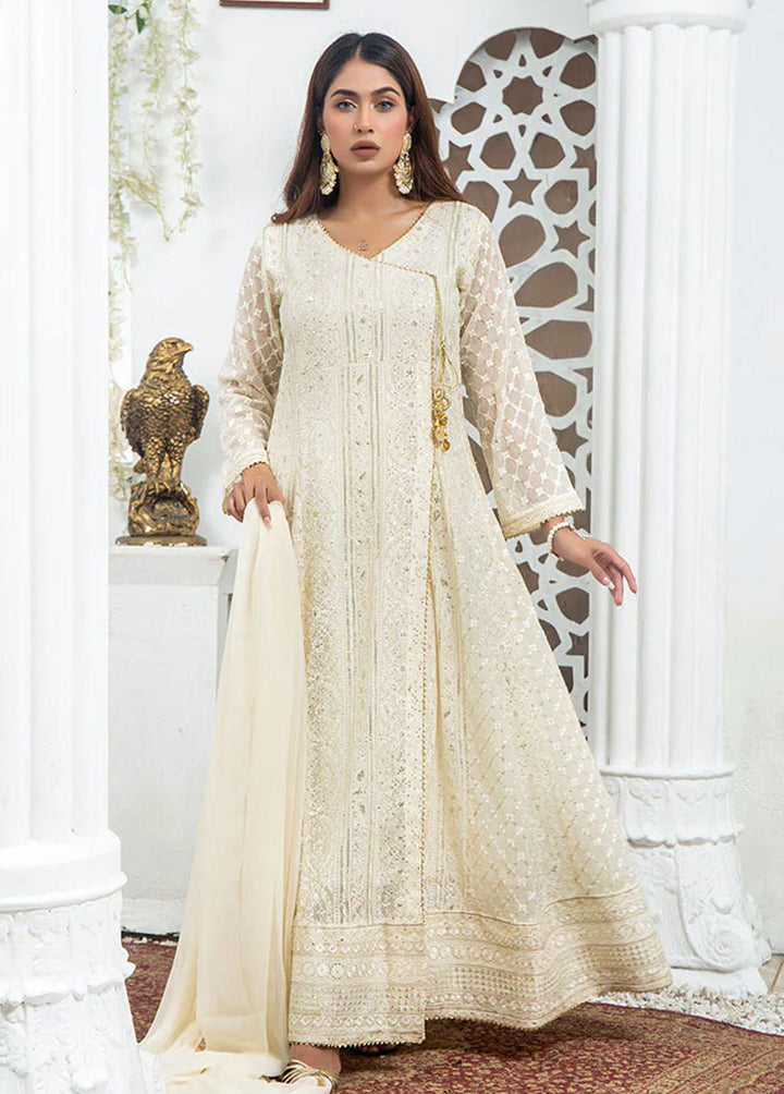 Al Harir Apparel Pret Eastern Chiffon 4 Piece Suit Gulnaz Off White