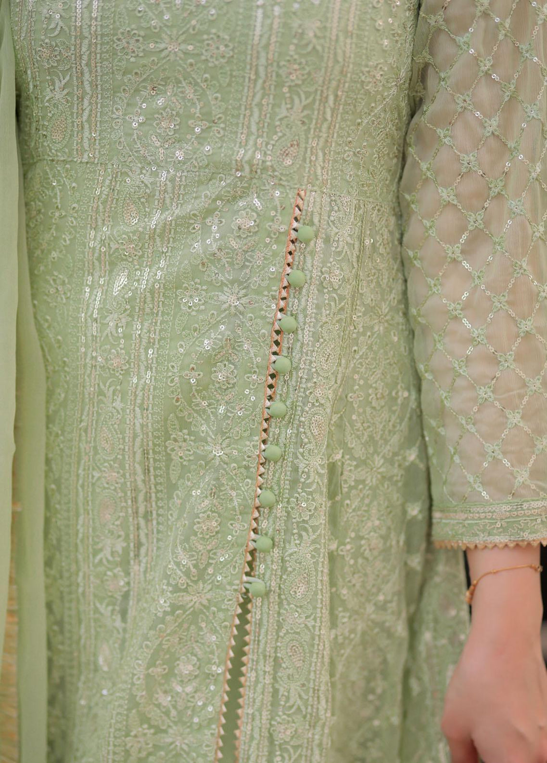 Al Harir Apparel Pret Eastern Chiffon 4 Piece Suit Gulzar Angoori