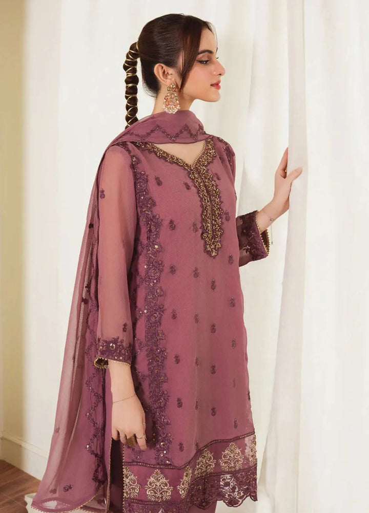 Al Harir Pret Embroidered Chiffon 3 Piece Suit Anmol Lilac