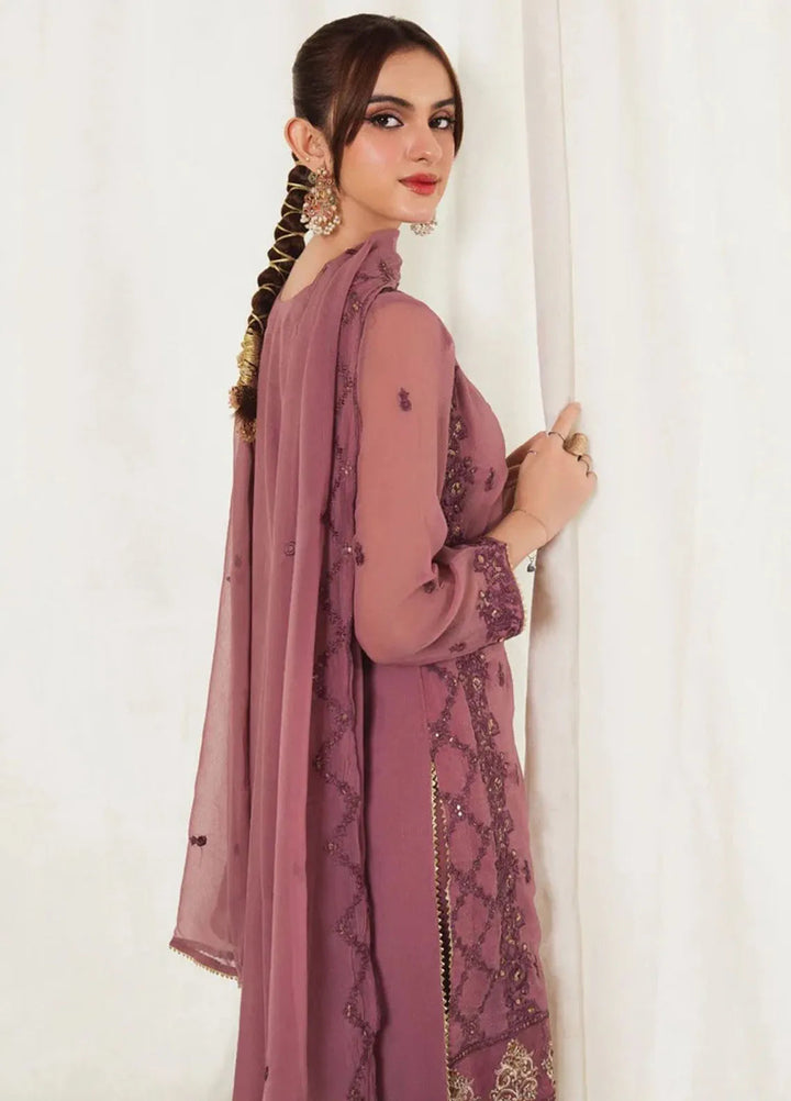 Al Harir Pret Embroidered Chiffon 3 Piece Suit Anmol Lilac