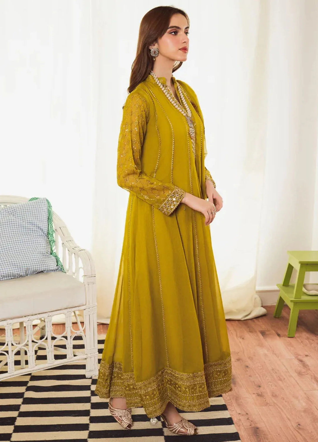 Al Harir Pret Embroidered Chiffon 3 Piece Suit Zarif Dhaani