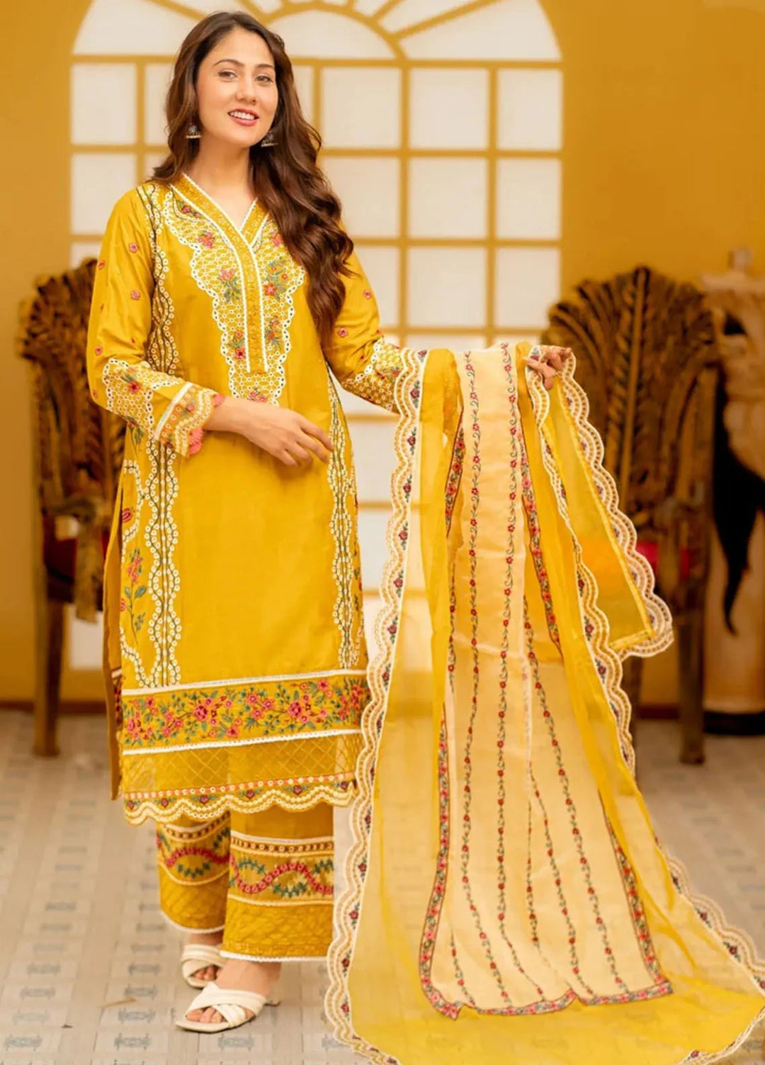 Al Harir Pret Embroidered Cotton 3 Piece Suit Ayaat