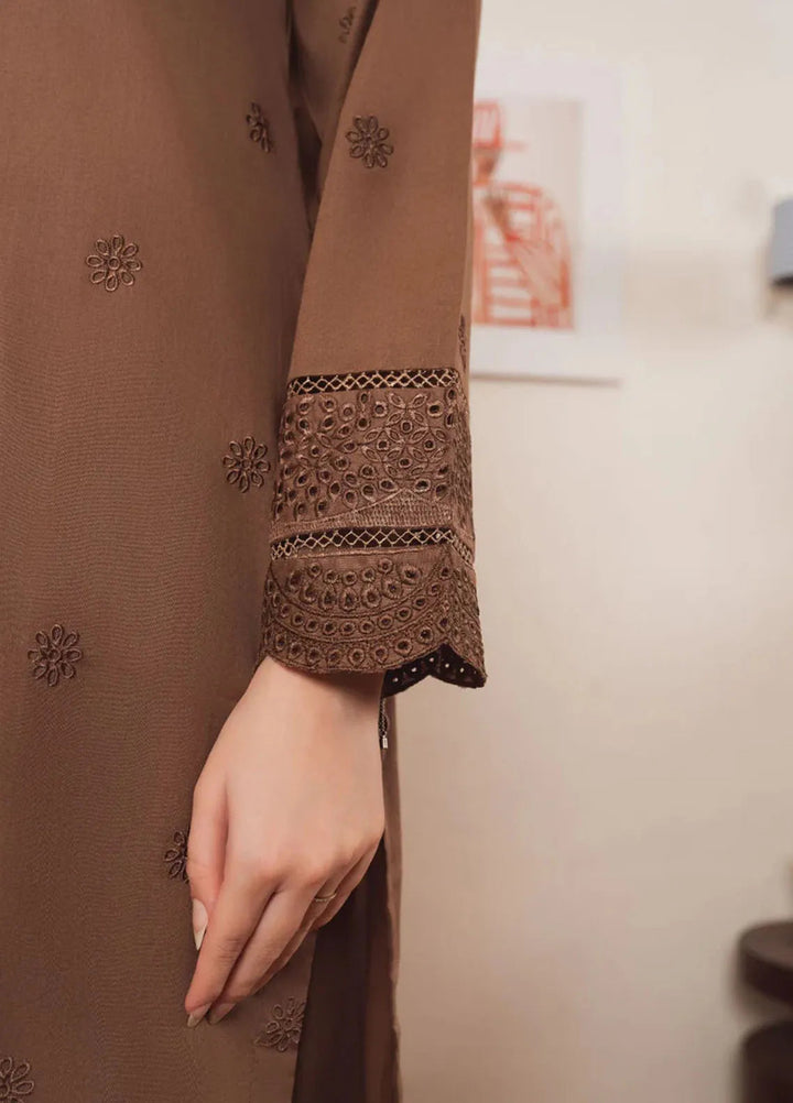 Al Harir Pret Embroidered Cotton 3 Piece Suit Geet Chiku