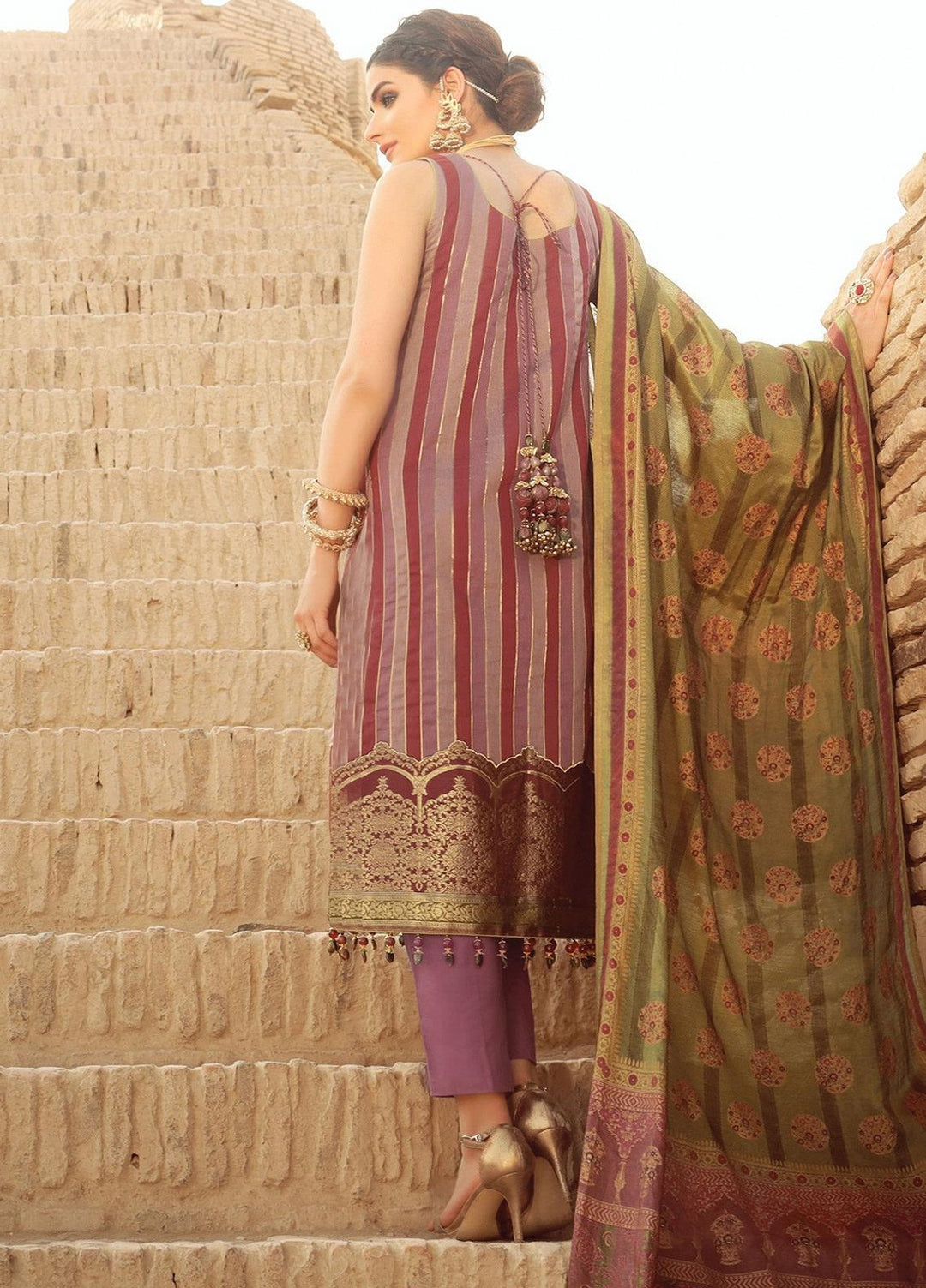 Al Karam Embroidered Jacquard Suits Unstitched 3 Piece AK21F FC-02A-21 - Summer Collection