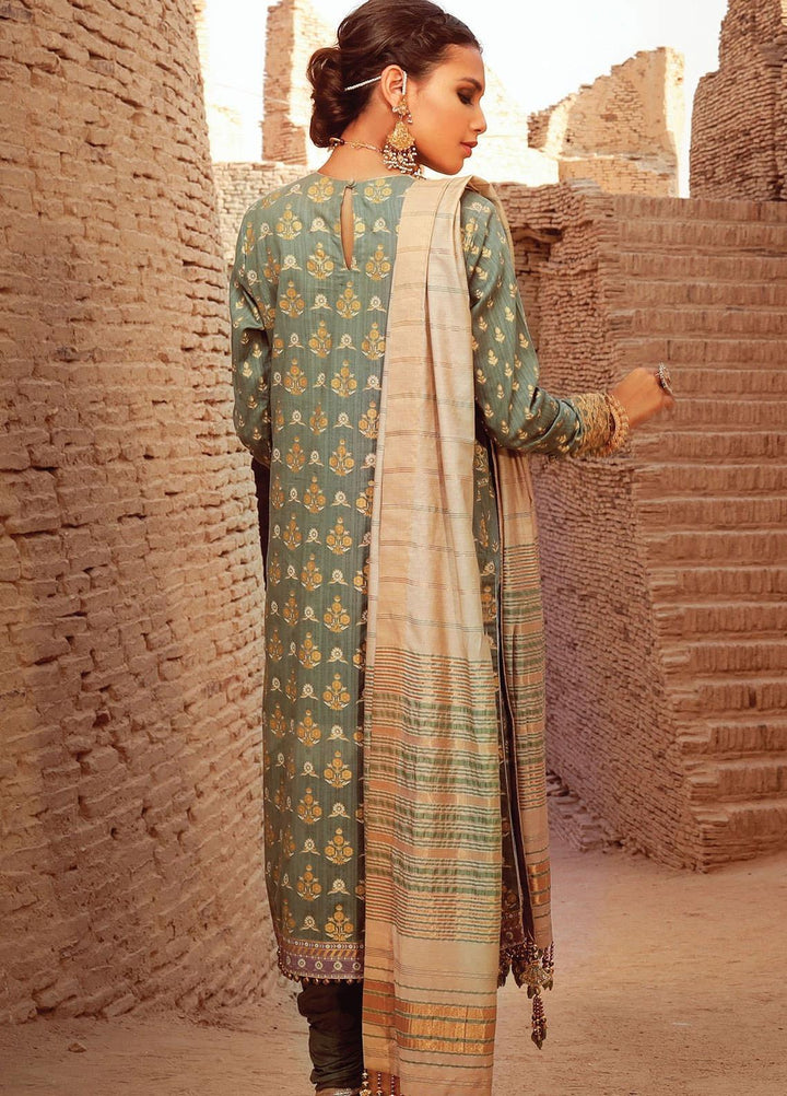 Al Karam Embroidered Broshia Suits Unstitched 3 Piece AK21F FC-07C-21 - Summer Collection