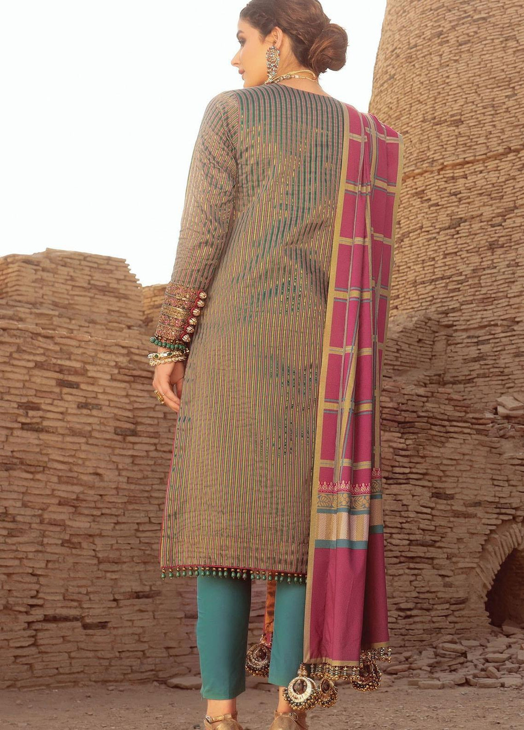 Al Karam Embroidered Yarn Suits Unstitched 3 Piece AK21F FC-10D-21 - Summer Collection