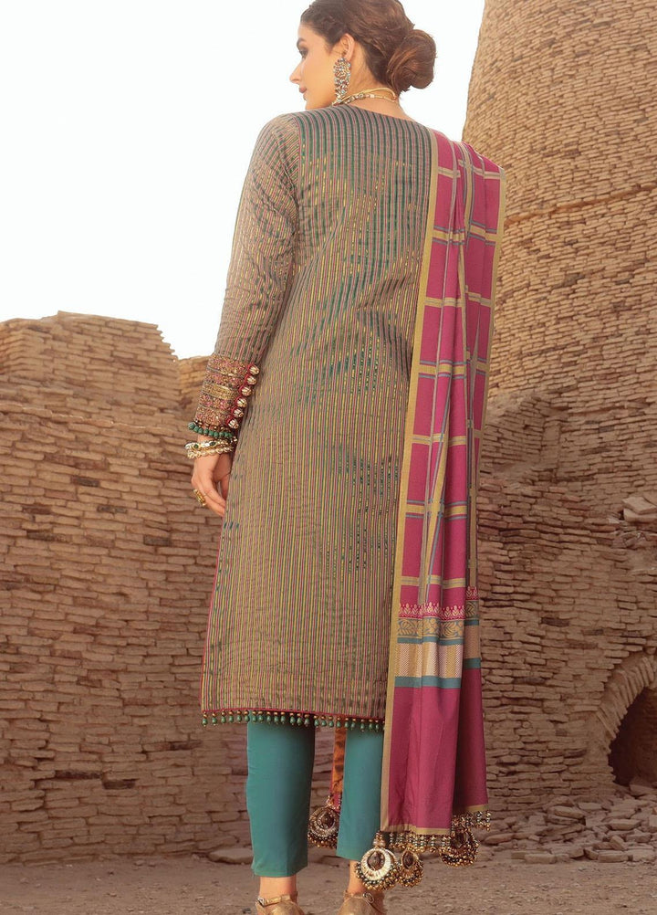 Al Karam Embroidered Yarn Suits Unstitched 3 Piece AK21F FC-10D-21 - Summer Collection