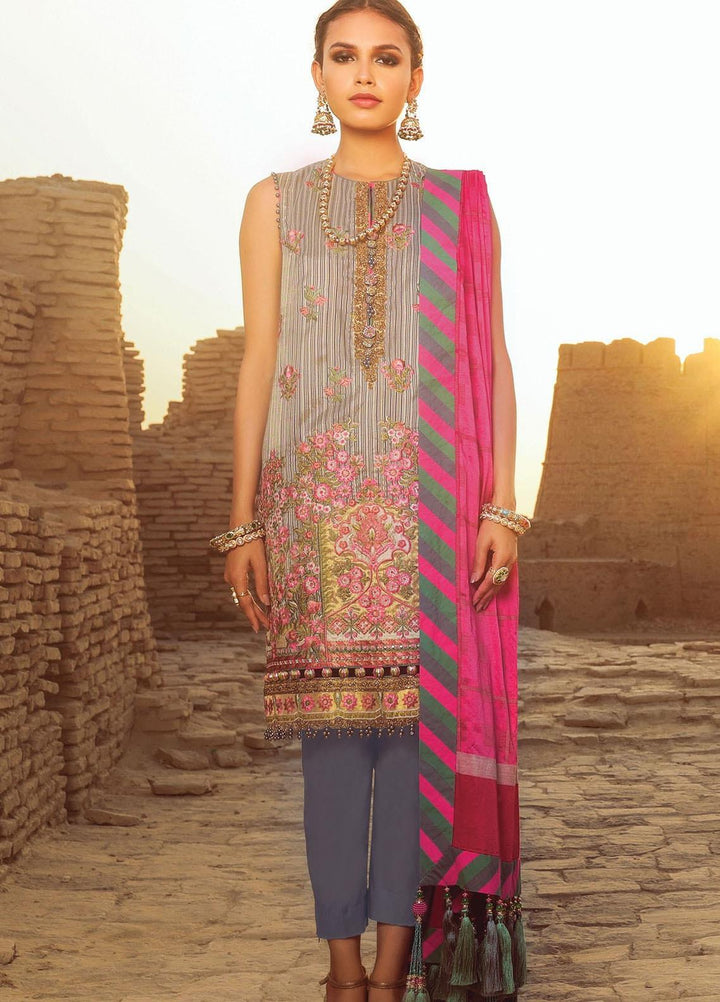 Al Karam Embroidered Yarn Suits Unstitched 3 Piece AK21F FC-11D-21 - Summer Collection