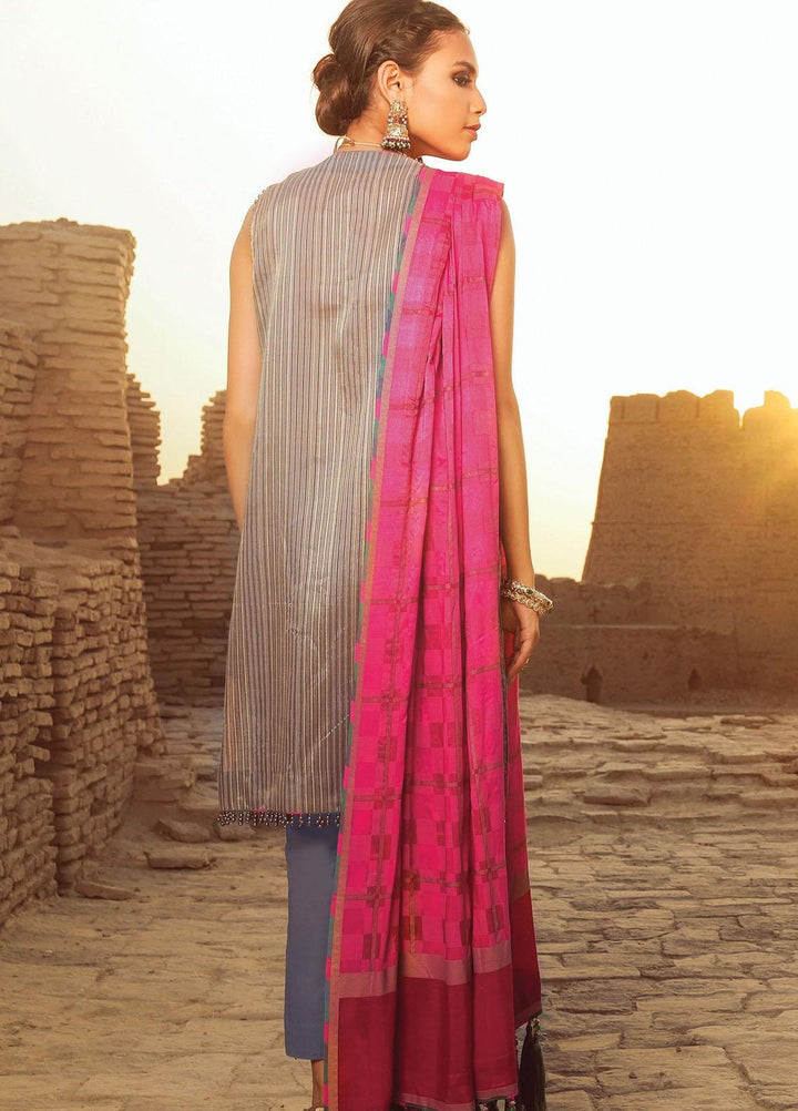 Al Karam Embroidered Yarn Suits Unstitched 3 Piece AK21F FC-11D-21 - Summer Collection