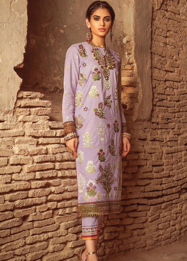 Al Karam Embroidered Lawn Suits Unstitched 2 Piece AK21F FC-24I-21 - Summer Collection