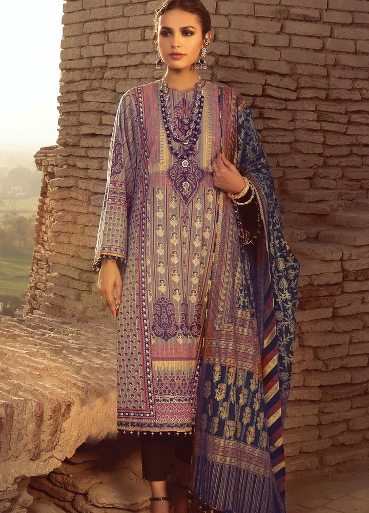 Al Karam Printed Cotton Suits Unstitched 2 Piece AK21F FC-28K-21 - Summer Collection