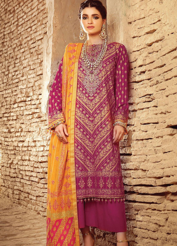 Al Karam Embroidered Cotton Suits Unstitched 2 Piece AK21F FC-31K-21 - Summer Collection
